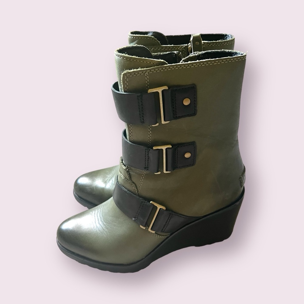 Sorel After Hours Nori Wedge Heel Booties Womens 8